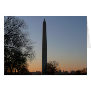 Monument à Washington au coucher du soleil à DC