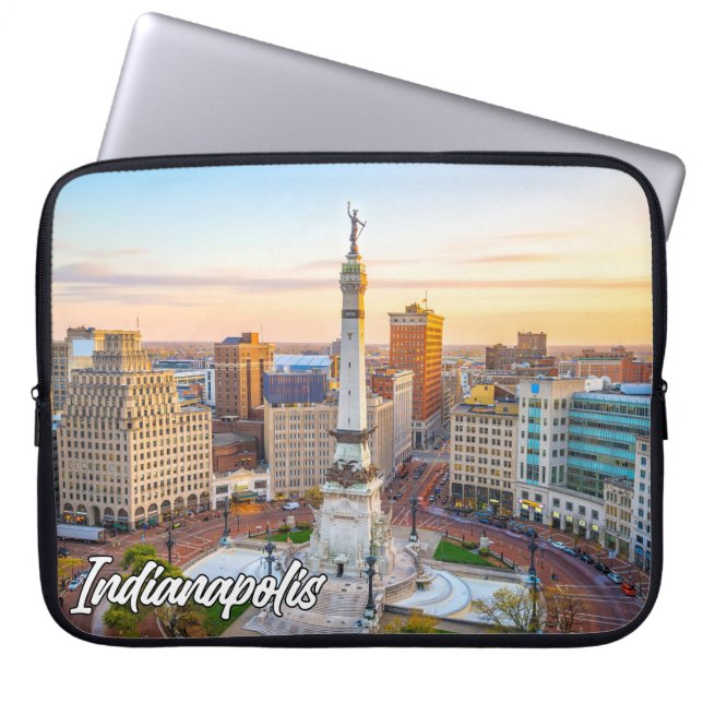 Monument Circle, Indianapolis, Indiana, USA Laptopschutzhülle (Vorderseite)