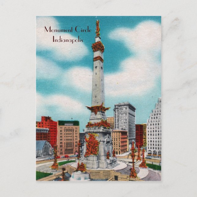 Monument Circle Postkarte (Vorderseite)