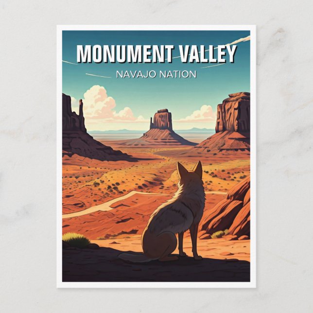 Monument Coyote Valle Navajo Nation Souvenir Postkarte (Vorderseite)
