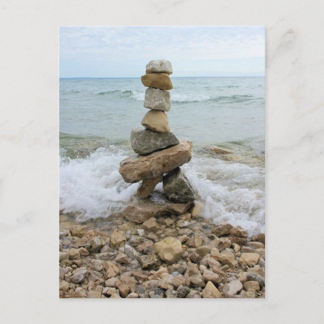 Monument Rock Pillar - Insel Mackinac, Michigan Postkarte (Vorderseite)