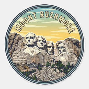 Monument Rushmore National Monument Travel Runder Aufkleber