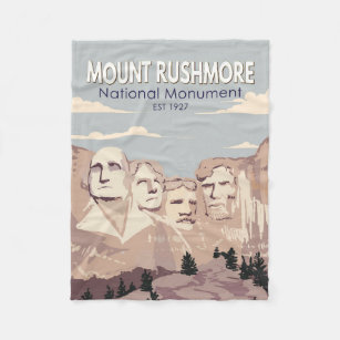 Monument Rushmore Nationalparkprojekt des Süd-Dako Fleecedecke
