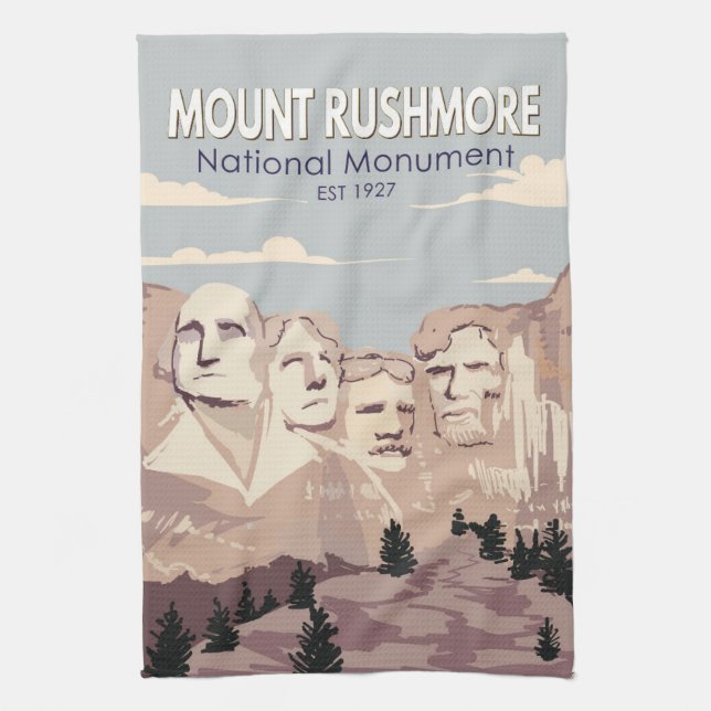 Monument Rushmore Nationalparkprojekt des Süd-Dako Geschirrtuch (Vertikal)