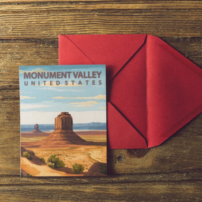 Monument Tal Arizona Postkarte (Monument Valley Arizona Utah Vintage Travel Postcard)