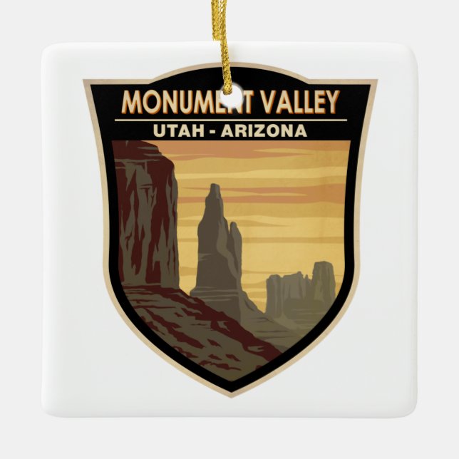 Monument Tal Arizona Utah Vintag Keramikornament (Vorderseite)