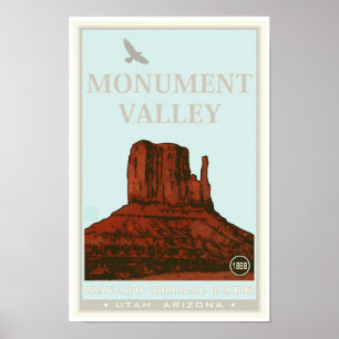 Monument-Tal-Navajo-Stammes- Park Poster
