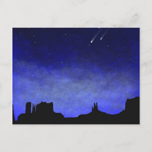 Monument Valley Glühen in der Dunklen Mauer Wandma Postkarte