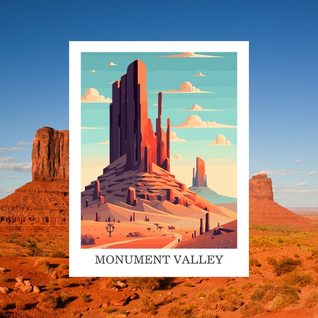Monument Valley, USA: Reisen Vintag Postkarte (Monument Valley Travel Postcard)