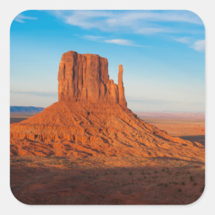 Monument Valley Utah Wüstenmilben in Panorama Quadratischer Aufkleber