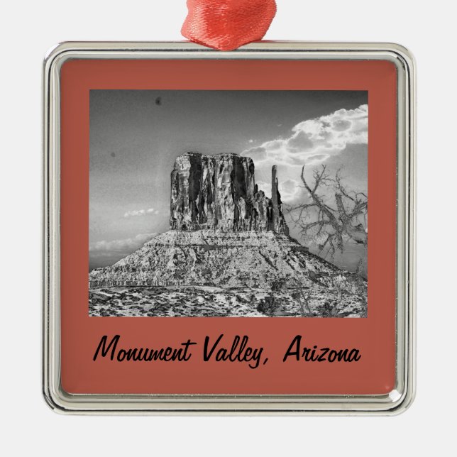 Monument Valley Weihnachtsbogen Gerahmt Ornament Aus Metall (Vorne)