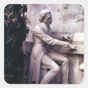 Monument zu Frederic Chopin Quadratischer Aufkleber