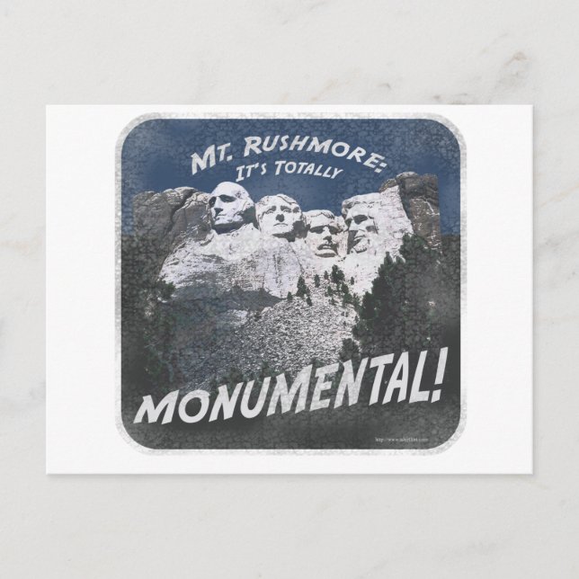 Monumental Berg Rushmore Postkarte (Vorderseite)