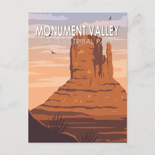 Monumental Navajo Tribal Park Vintag Postkarte (Vorderseite)