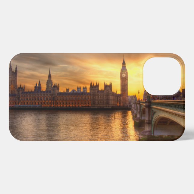 Monuments | Big Ben & Houses of Parliament iPhone Hülle (Rückseite (Horizontal))