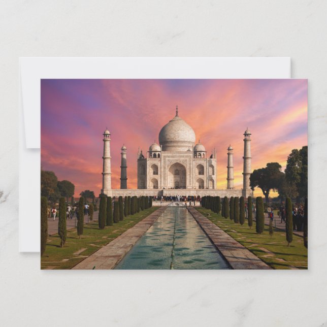 Monuments | Colorful View of the Taj Mahal Dankeskarte (Vorderseite)