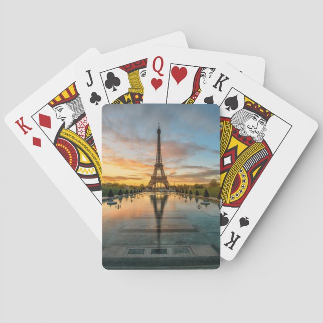 Monuments | Eiffel Tower Sunrise Spielkarten (Rückseite)