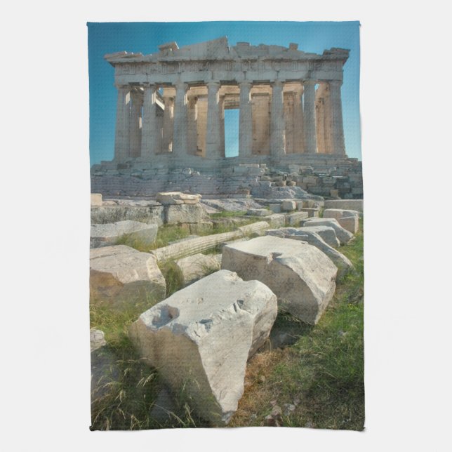 Monuments | Parthenon Athens, Greece Geschirrtuch (Vertikal)