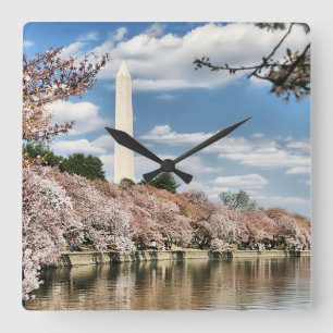 Monuments Washington Memorial Quadratische Wanduhr