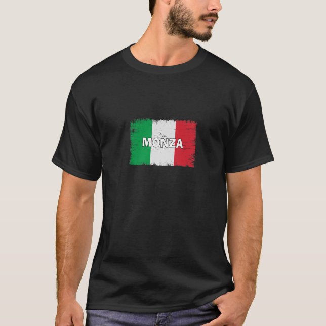 Monza - Italien - Stadt mit italienischer Flagge T-Shirt (Vorderseite)