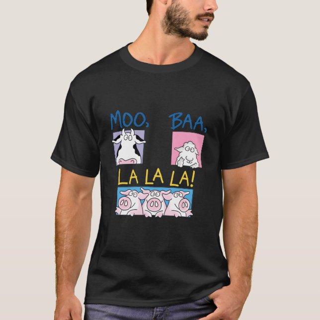 Moo Baa La La La La Children Animal Sounds T-Shirt (Vorderseite)
