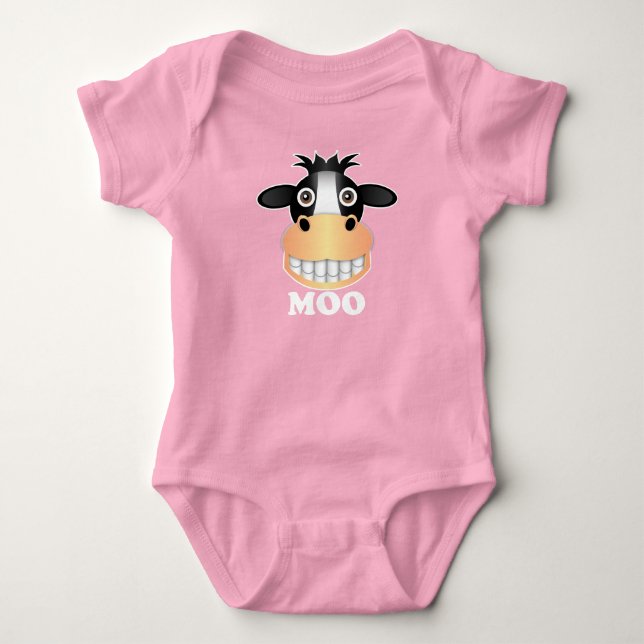 Moo - Baby Jersey Bodysuit Strampler (Vorderseite)