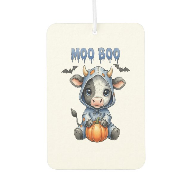 Moo Boo Halloween Cow Autolufterfrischer (Vorderseite)