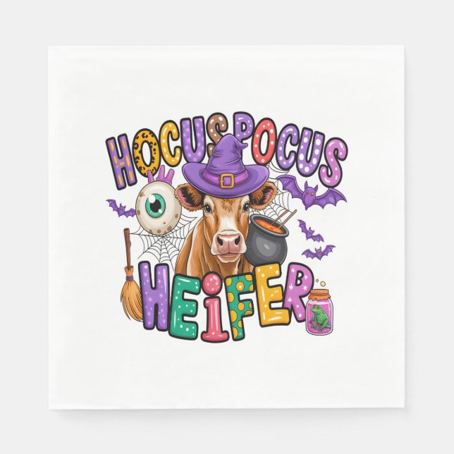 Moo Boo Halloween Cow Serviette (Vorderseite)