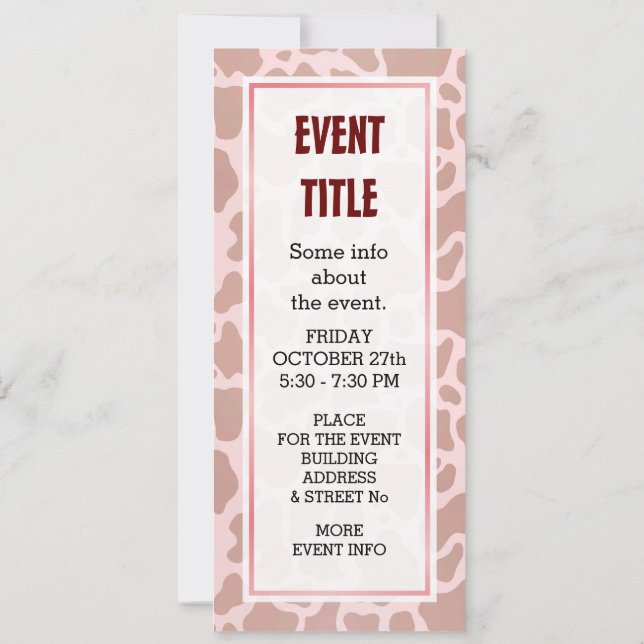 Moo Car Einladung (Rückseite)