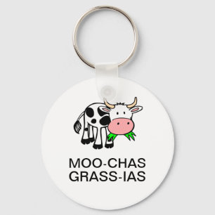 Moo-chas Gras-ias (Muchas Gracias) Runder Schlüsse Schlüsselanhänger