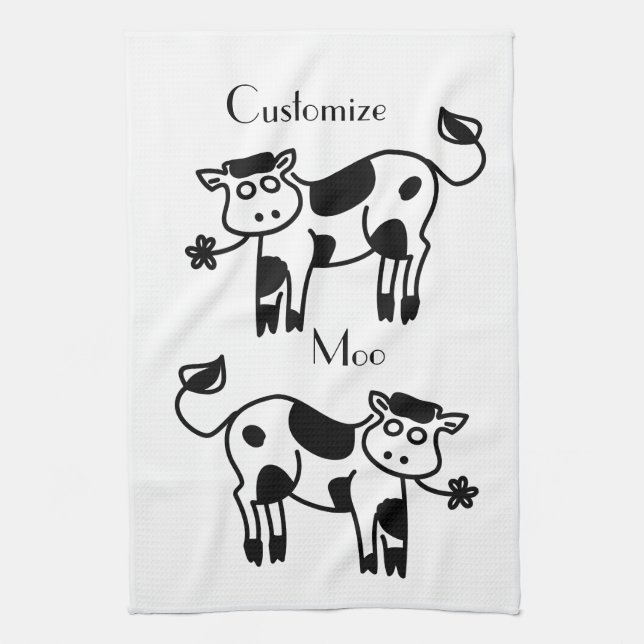 Moo Cow Thunder_Cove Geschirrtuch (Vertikal)