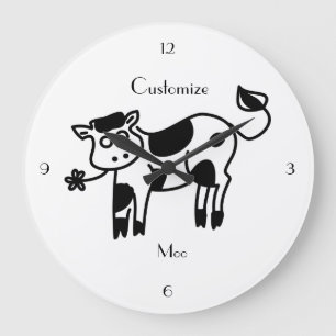 Moo Cow Thunder_Cove Große Wanduhr