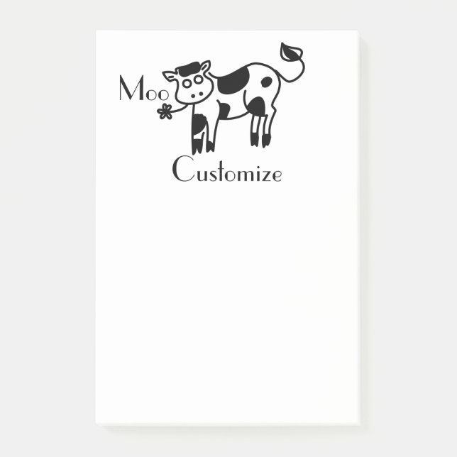 Moo Cow Thunder_Cove Post-it Klebezettel (Vorderseite)