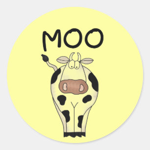 Moo Cow Tshirts und Geschenke Runder Aufkleber
