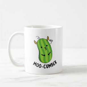 Moo-cumber Funny Veggie Cucumber Pun Kaffeetasse