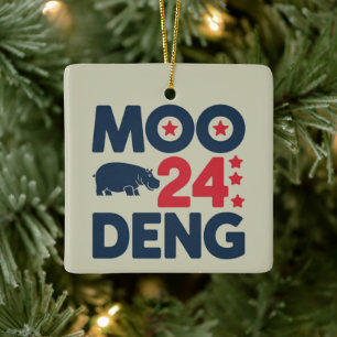 Moo Deng 2024 Moo Deng Moo Deng Süßes Baby Nilpfer Keramikornament
