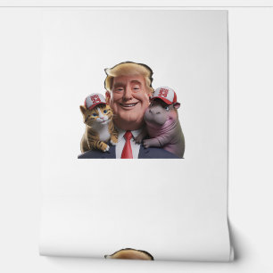 Moo Deng 24 Trumps Wilde Fahrt mit Cat und Hippo! Tapete