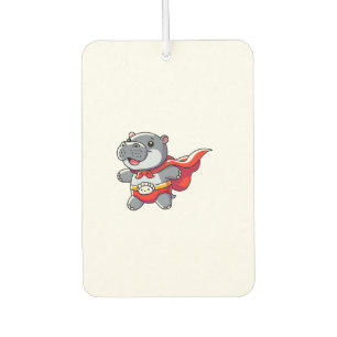 Moo Deng Baby Hippo Superhero Kinder Niedliche Fun Autolufterfrischer