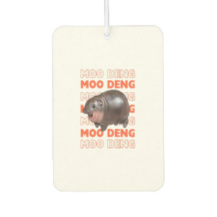 Moo Deng Baby Nilpferd Stimmung Retro Vintage T-Sh Autolufterfrischer