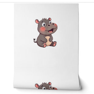 Moo-Deng Baby Pygmy Hippo Niedlich Baby Hippo Mood Tapete