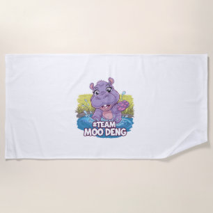 Moo-Deng Baby Pygmy Hippo niedlicher Zoo lustig Lo Strandtuch