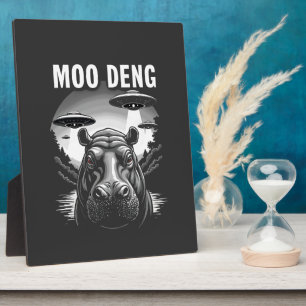 Moo Deng Baby Pygmy Hippo UFO Außerirdischen Fotoplatte