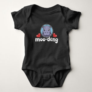 Moo Deng Bouncy Pig in Thai Picture Baby Hippo Strampler