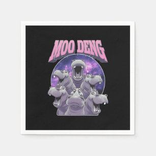 MOO-DENG DAS BERÜHMTE BABY-ZWERGFLUSSPFERD MOODENG SERVIETTE