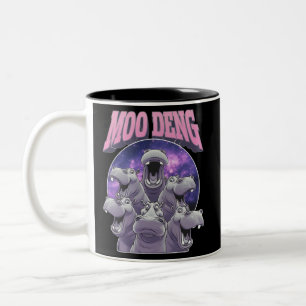 MOO-DENG DAS BERÜHMTE BABY-ZWERGFLUSSPFERD MOODENG ZWEIFARBIGE TASSE