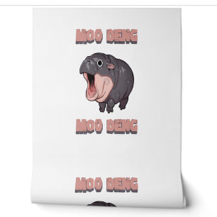 Moo-Deng der Baby Hippo-T - Shirt Tapete