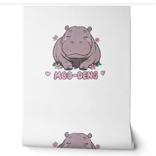 Moo-Deng Der berühmte Niedliche Hippopotamus auf T Tapete