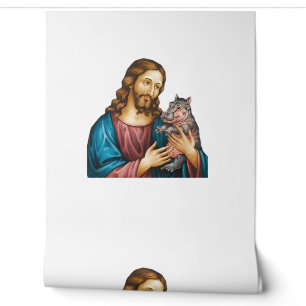 Moo Deng, der Hippo, in Jesu Pflegekunst Kunst mit Tapete