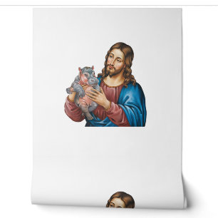 Moo Deng der Pygmäen Hippo, tröstlich von Jesu Lie Tapete