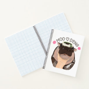 Moo Deng Hippo aus Thailand Notizbuch